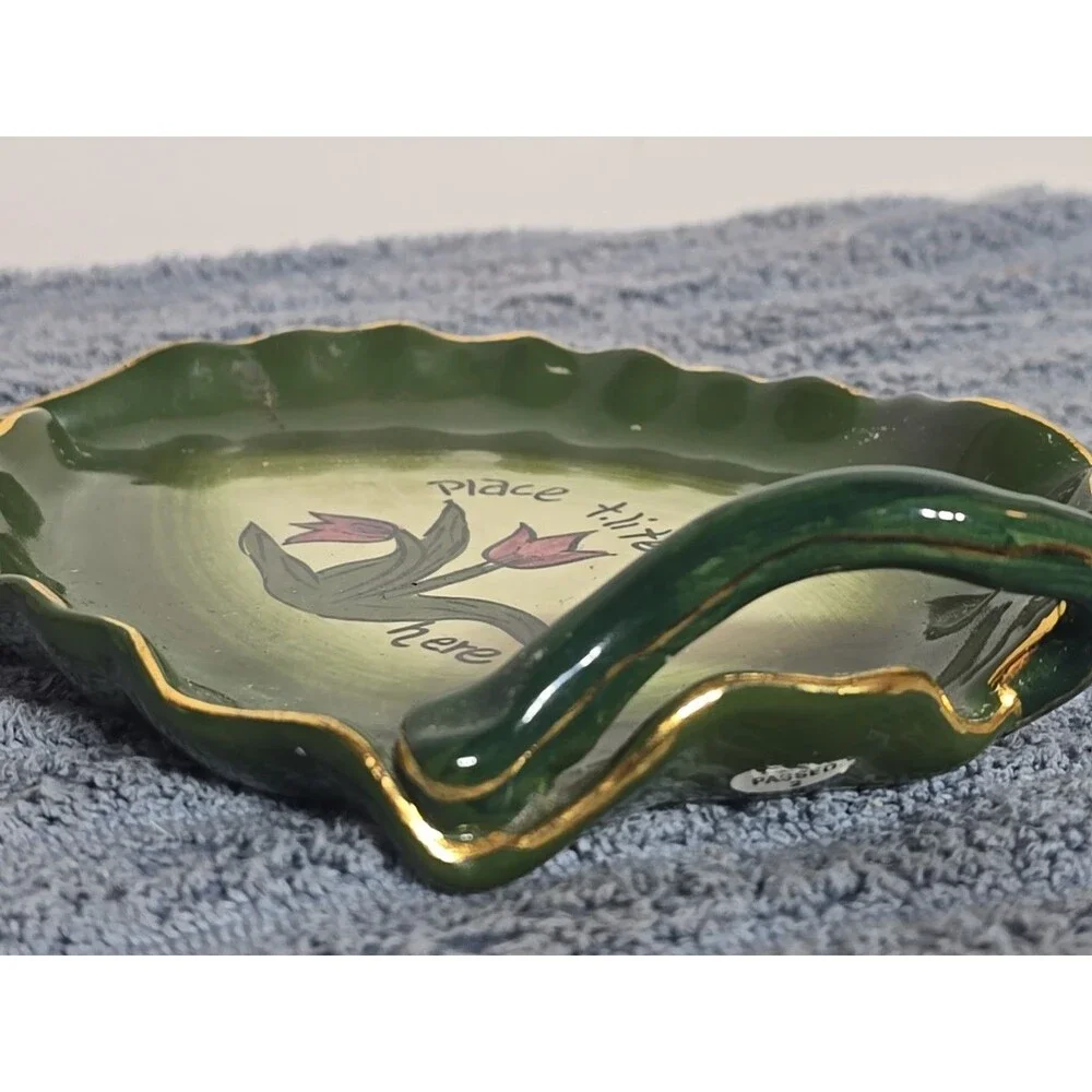 2003 Blue Sky Place t lite here Leaf Tray Candle Holer 7x5.5